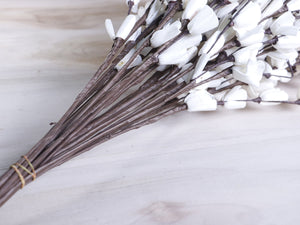 Homemade Sola Lily Flower Stick Joynagar Handicraft Artificial Flowers color_white