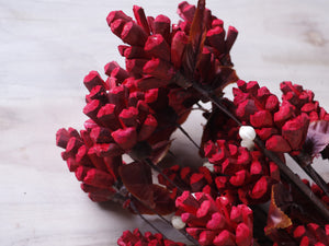 Decorative Sola Wood Pine Stick Joynagar Handicraft Artificial Flowers Homedecor color_red
