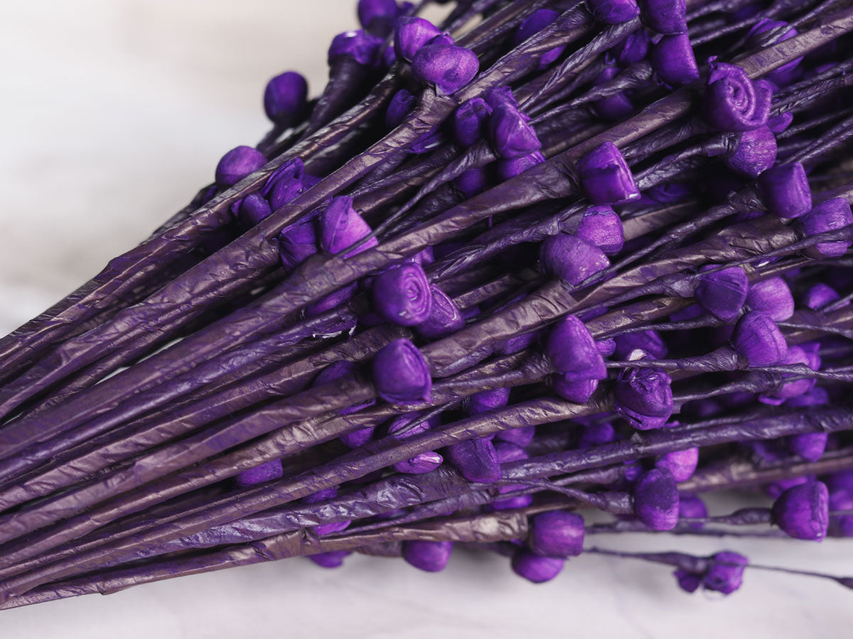 Sola Sweet Rose Buds Stick Joynagar Handicraft Artificial Flowers color_purple