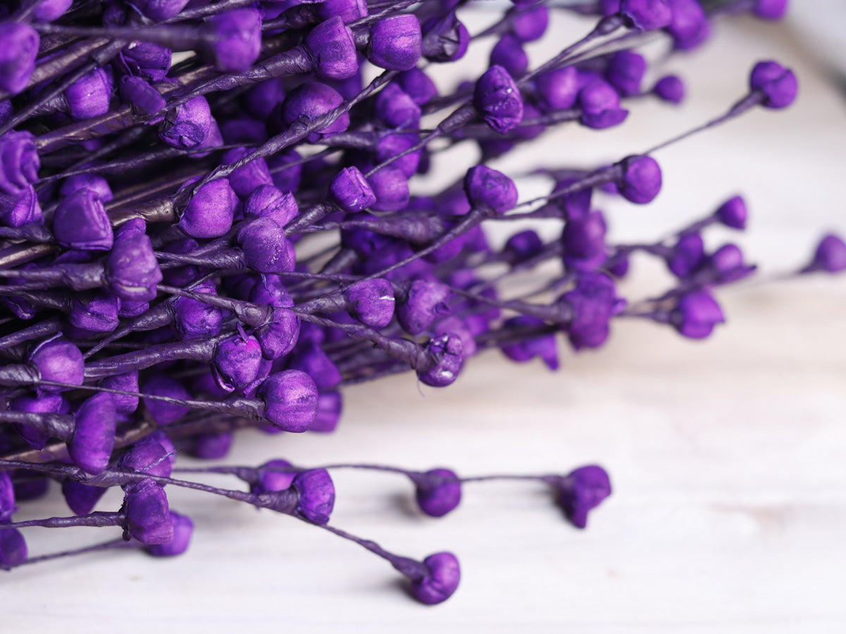 Purple rose buds sticks for floral arrangements
