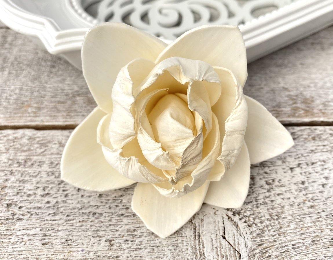 White Pearl Sola Wood Flower - JOYNAGAR
