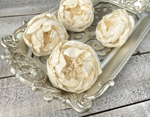 White Peony Sola Wood Flower - JOYNAGAR