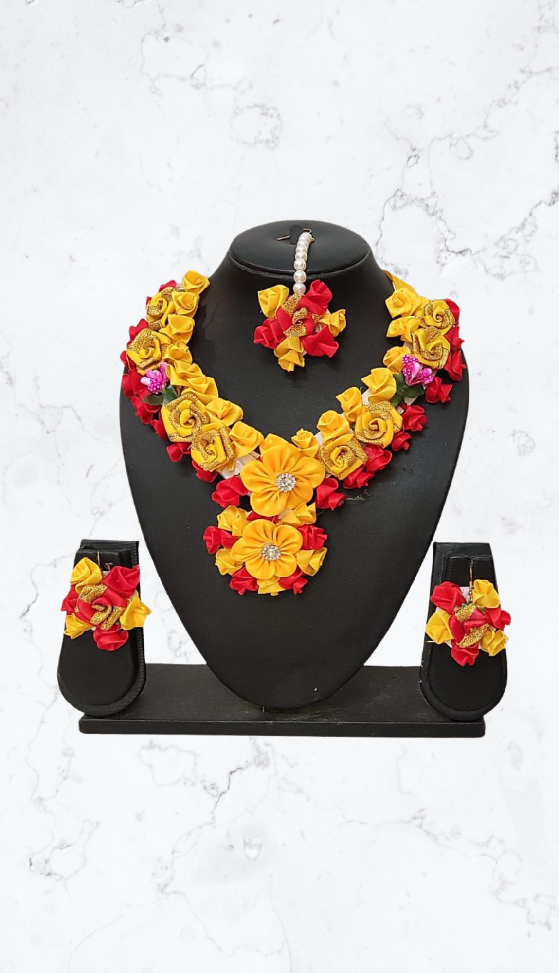 Handmade Wedding Haldi Ceremony Artificial Jewelry Necklace