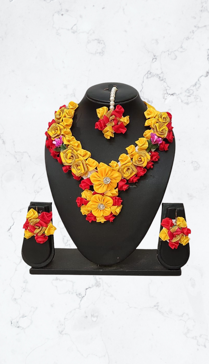 Handmade Wedding Haldi Ceremony Artificial Jewelry Necklace